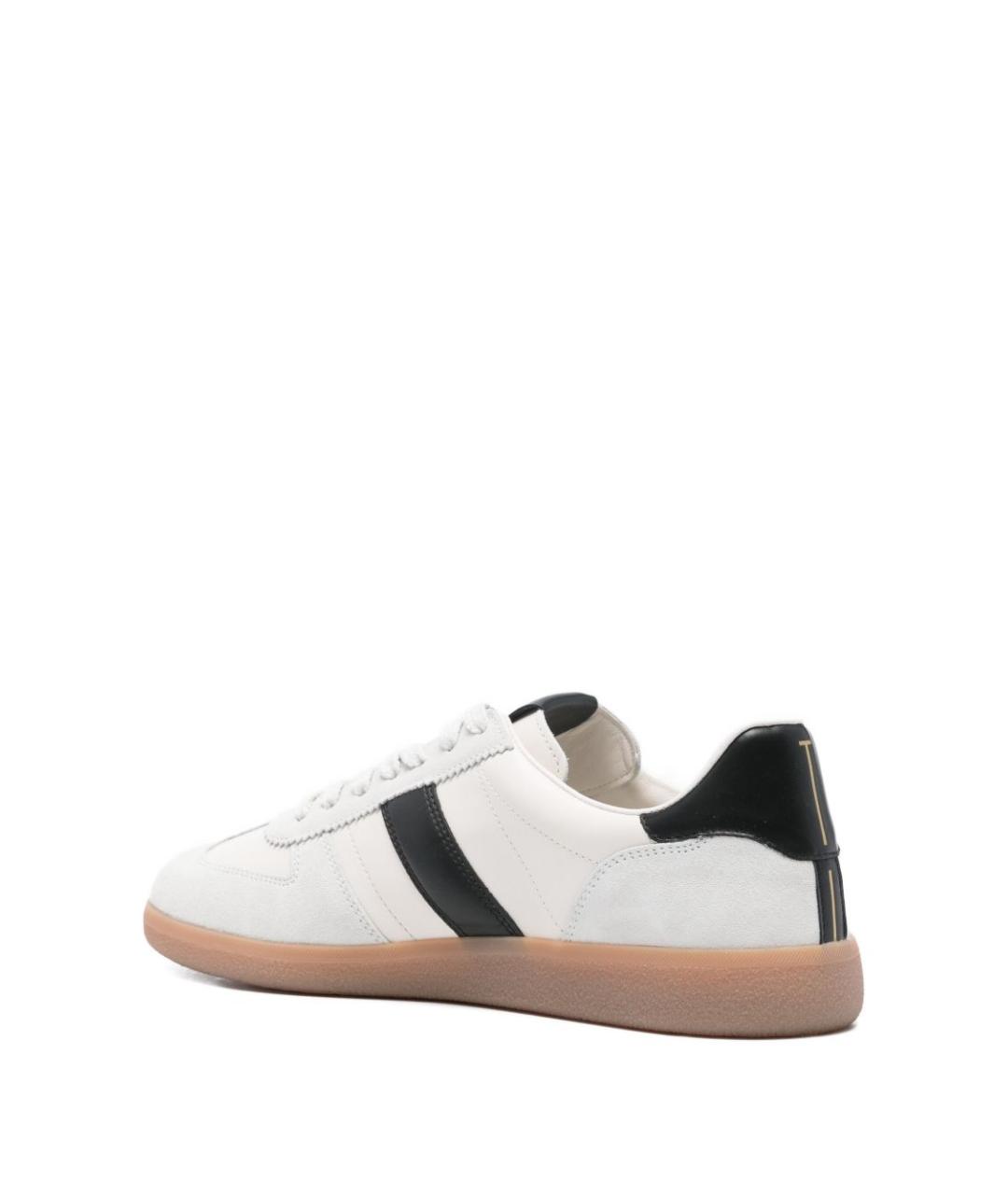 TOM FORD Белые кожаные низкие кроссовки / кеды, фото 2