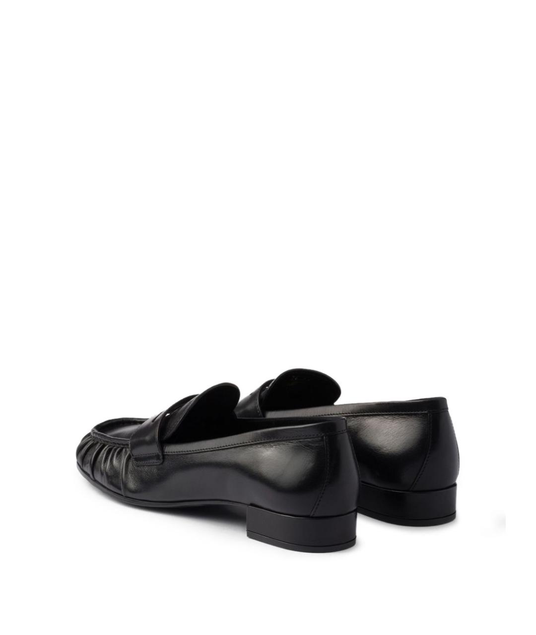 PRADA Черные кожаные лоферы, фото 4
