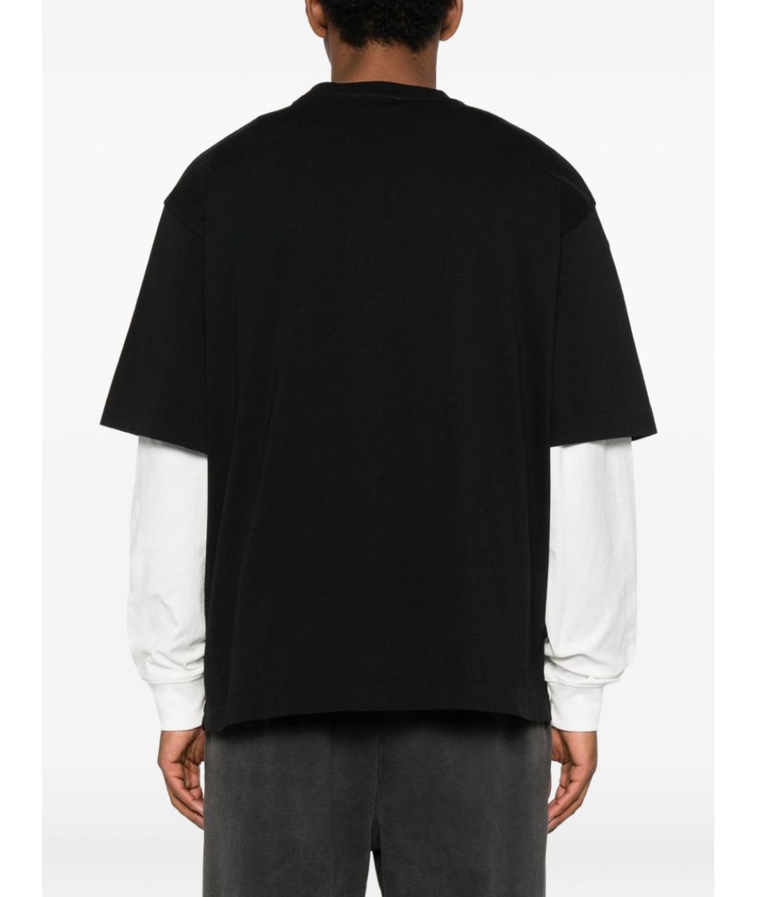 OFF-WHITE Черная хлопковая футболка, фото 2