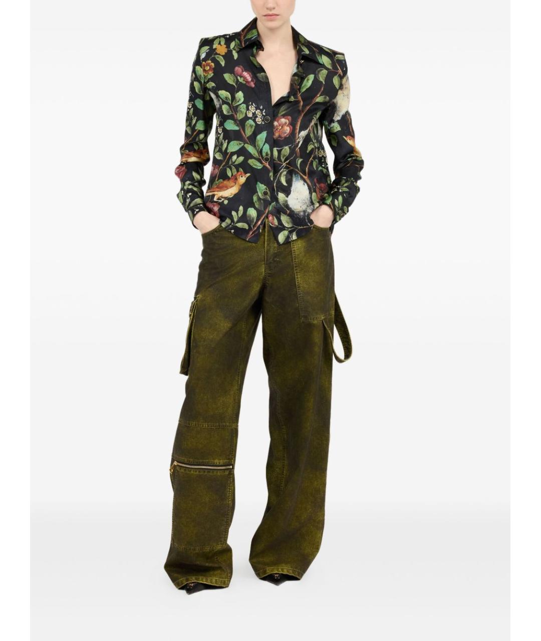 ROBERTO CAVALLI Мульти шелковая рубашка, фото 3