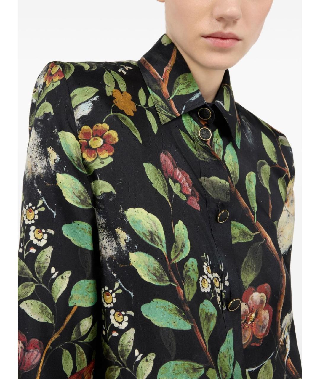 ROBERTO CAVALLI Мульти шелковая рубашка, фото 2