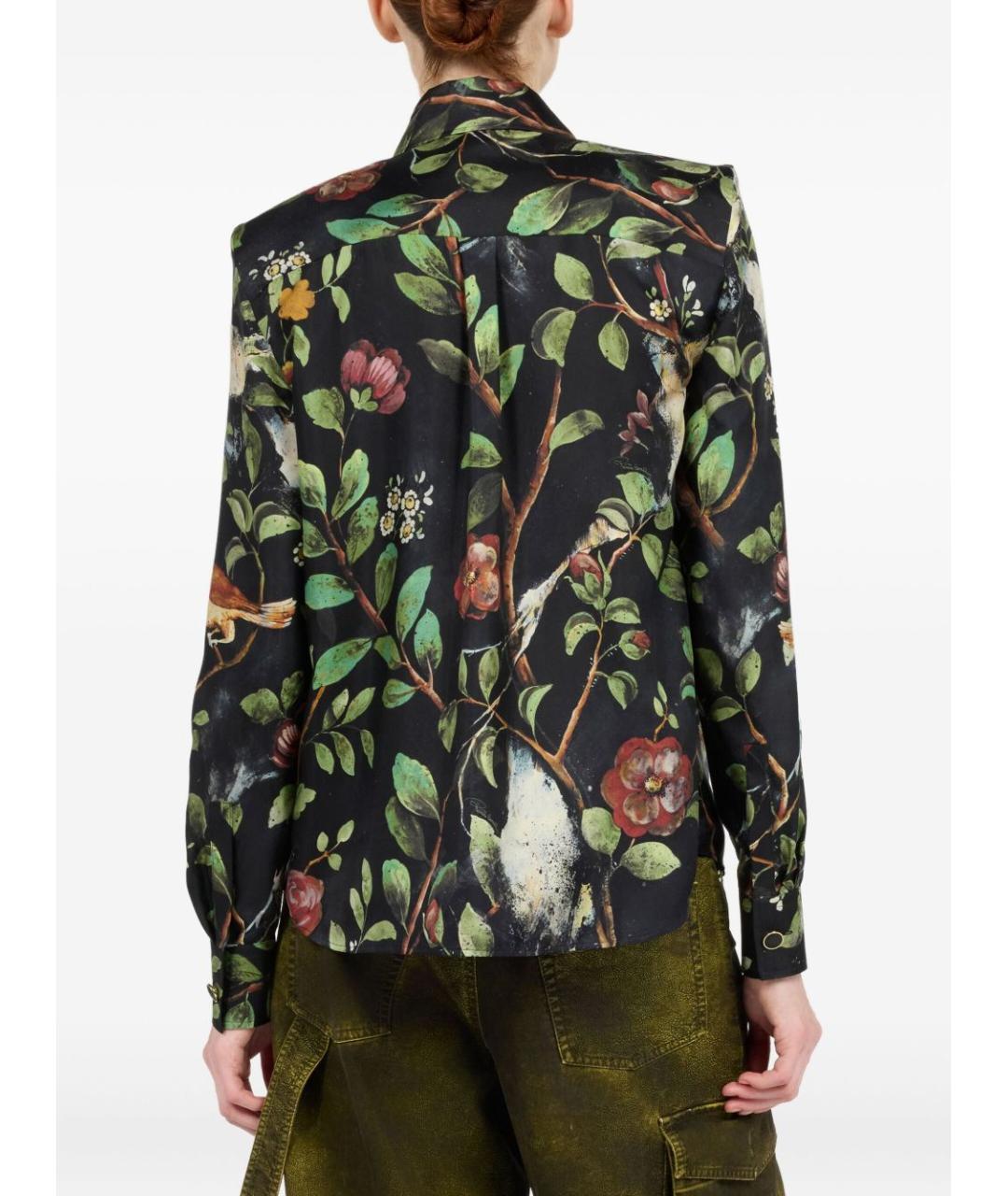 ROBERTO CAVALLI Мульти шелковая рубашка, фото 4