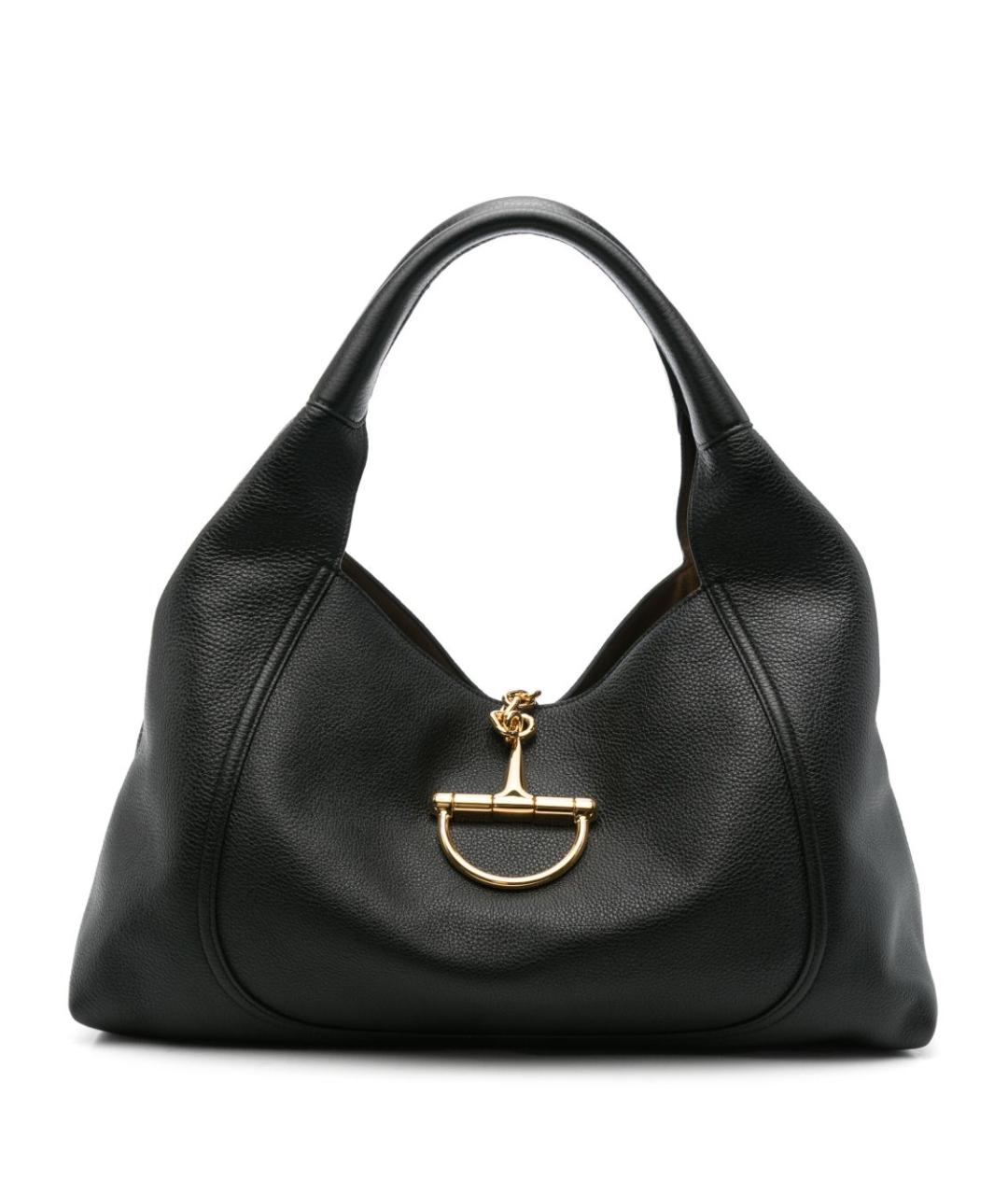 GUCCI Черная кожаная сумка тоут, фото 1