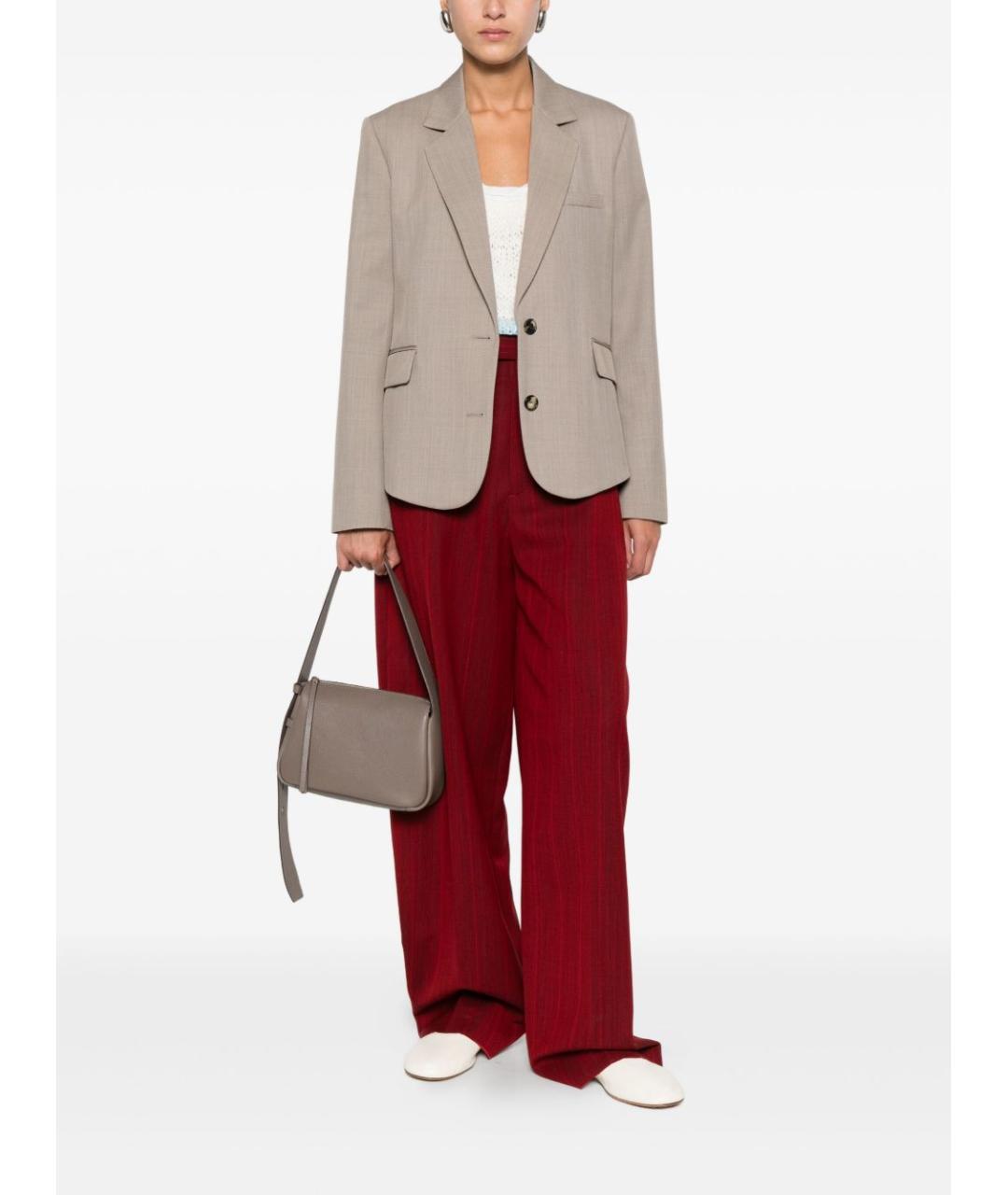 TORY BURCH Серая кожаная сумка через плечо, фото 4
