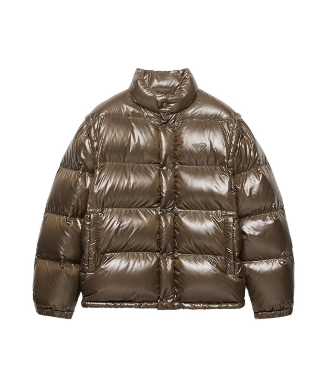 PRADA Коричневый пуховик, фото 1