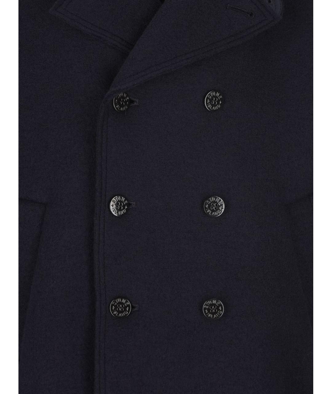 STONE ISLAND Темно-синее пальто, фото 3