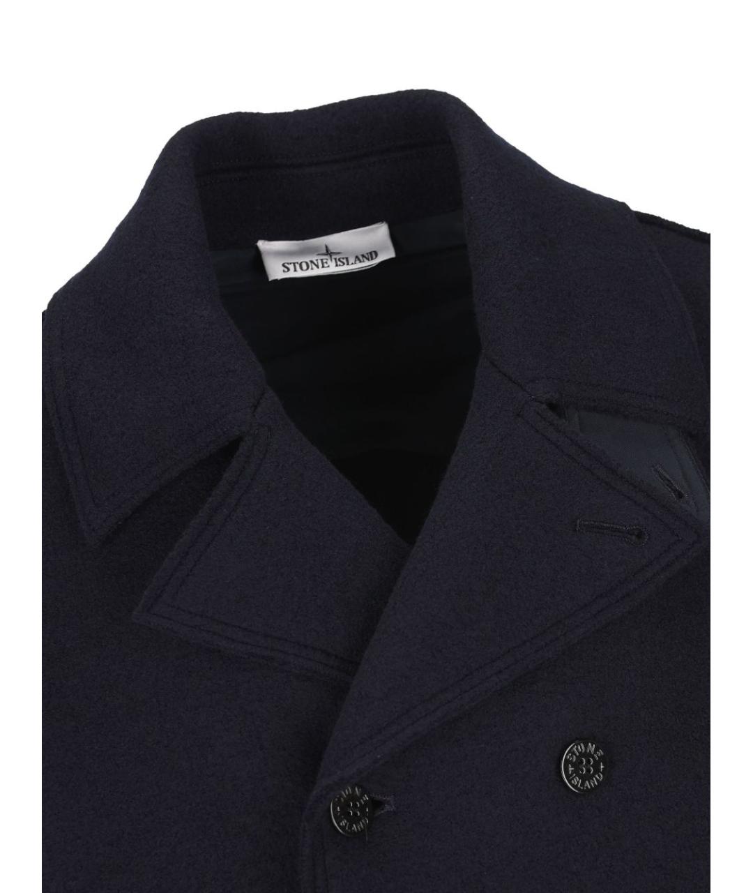 STONE ISLAND Темно-синее пальто, фото 2
