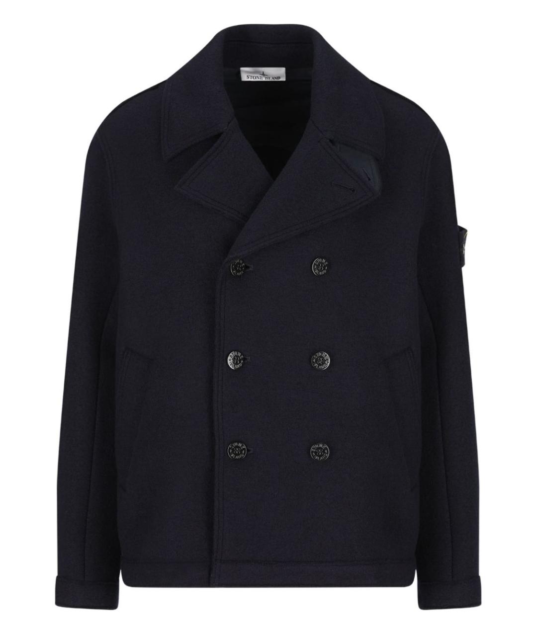 STONE ISLAND Темно-синее пальто, фото 1