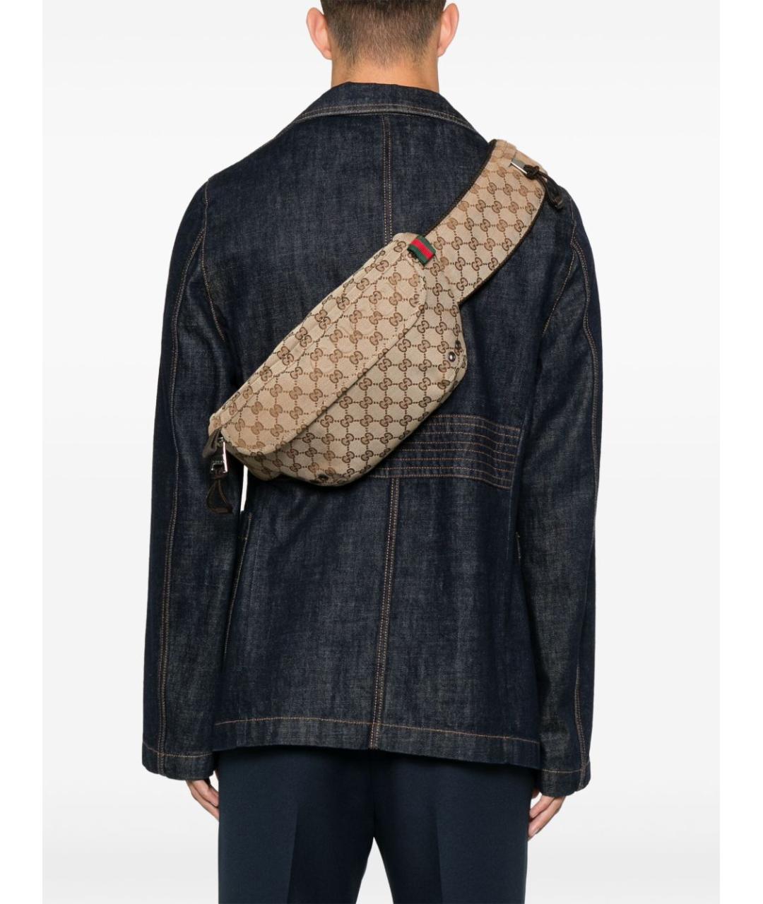 GUCCI Бежевая синтетическая сумка на плечо, фото 2