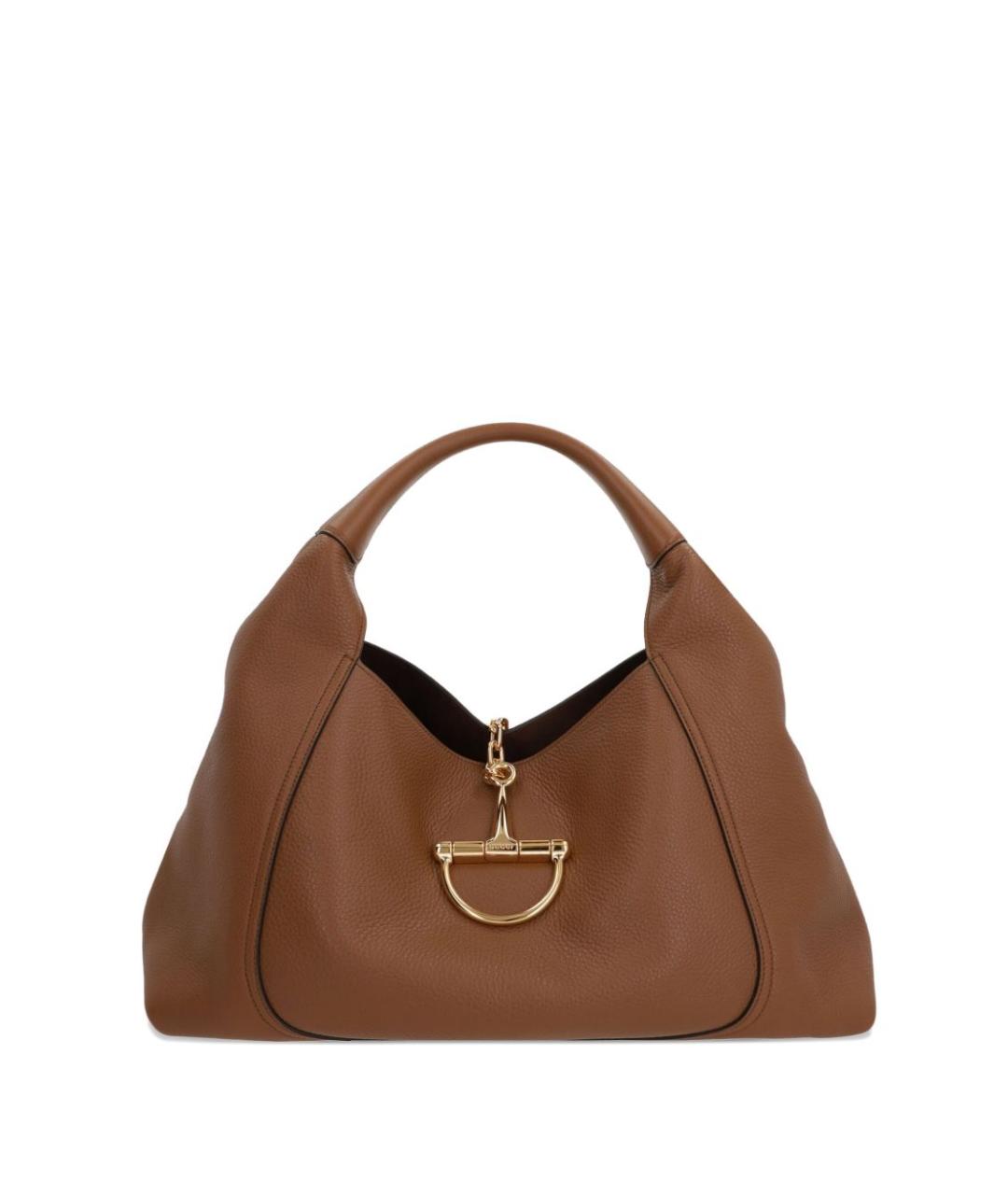 GUCCI Коричневая кожаная сумка с короткими ручками, фото 1