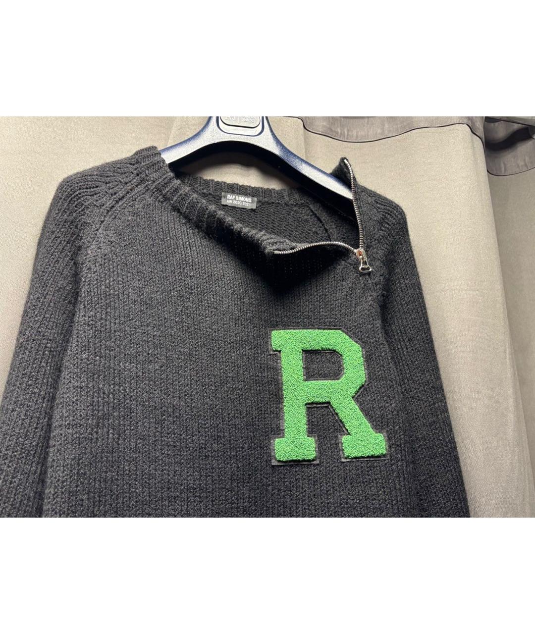 RAF SIMONS Черный шерстяной джемпер / свитер, фото 3