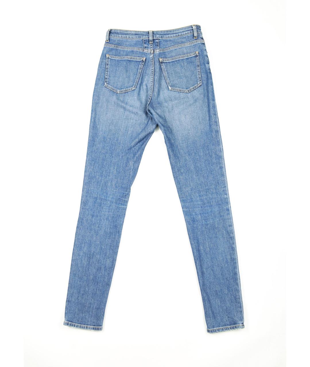 SAINT LAURENT Синие хлопко-эластановые джинсы слим, фото 2