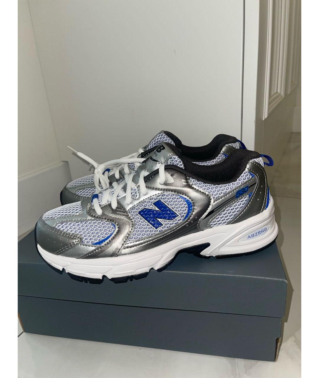 NEW BALANCE KIDS Синие текстильные кроссовки, фото 5