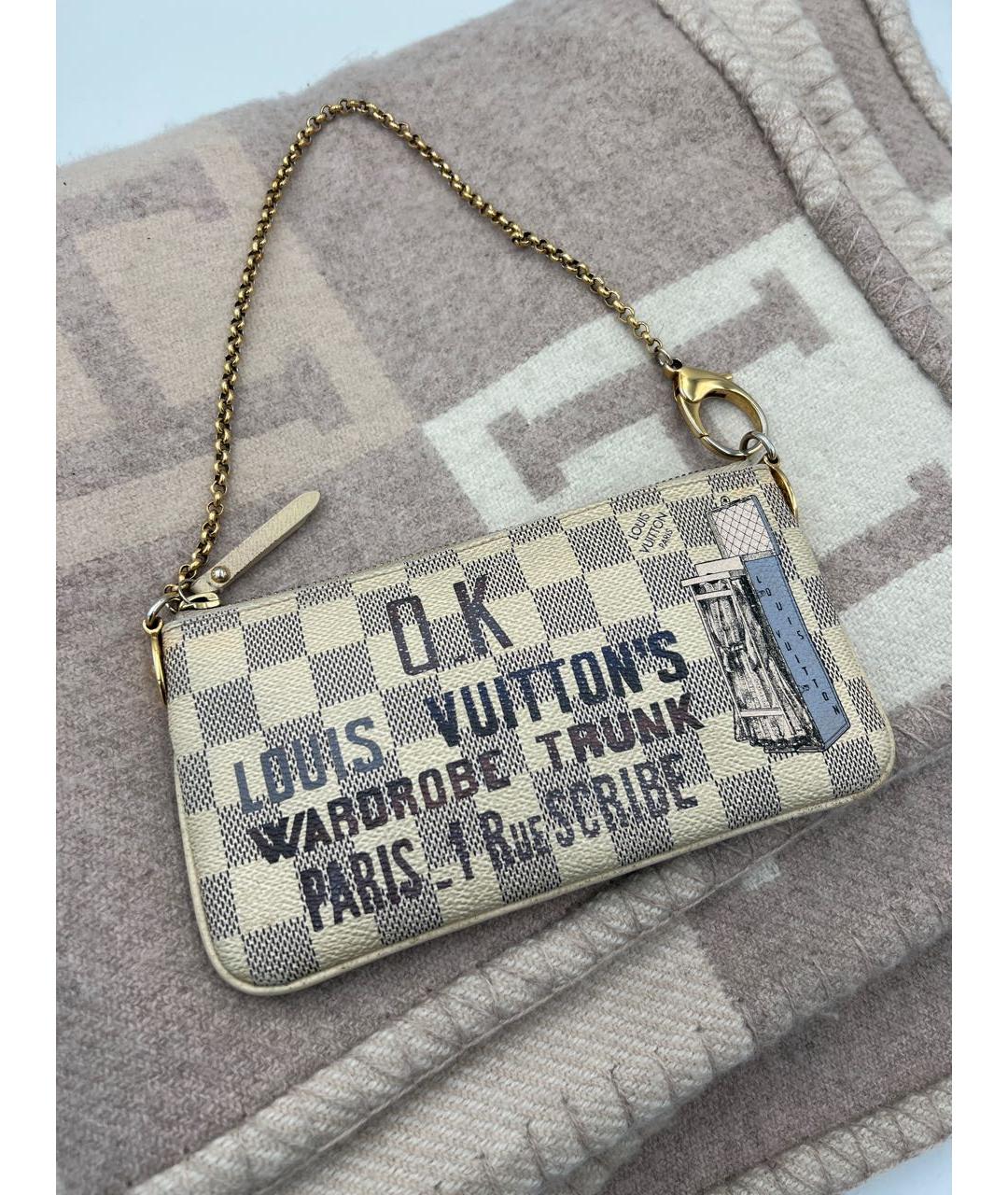 LOUIS VUITTON Бежевая кожаная сумка с короткими ручками, фото 2
