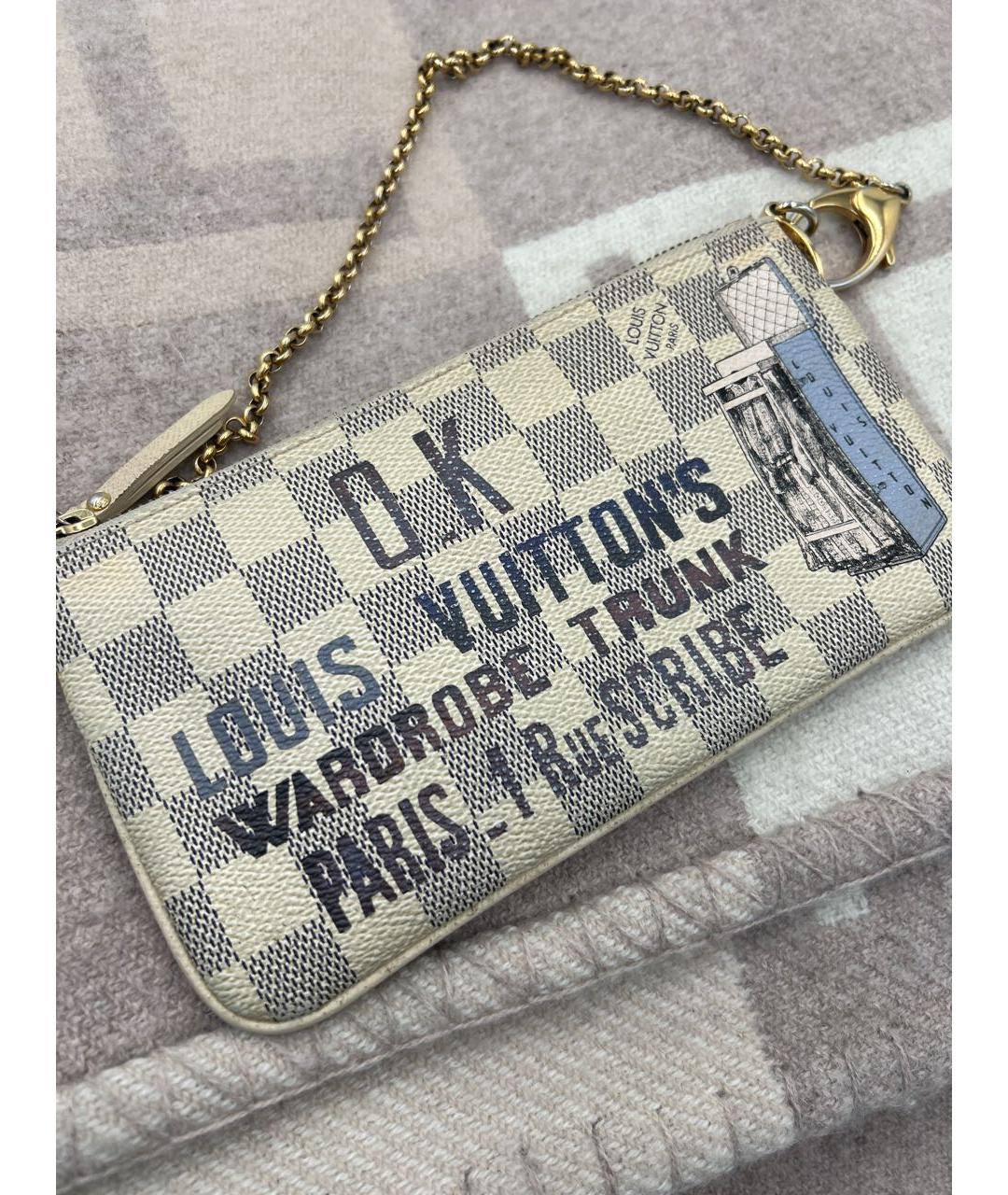 LOUIS VUITTON Бежевая кожаная сумка с короткими ручками, фото 8