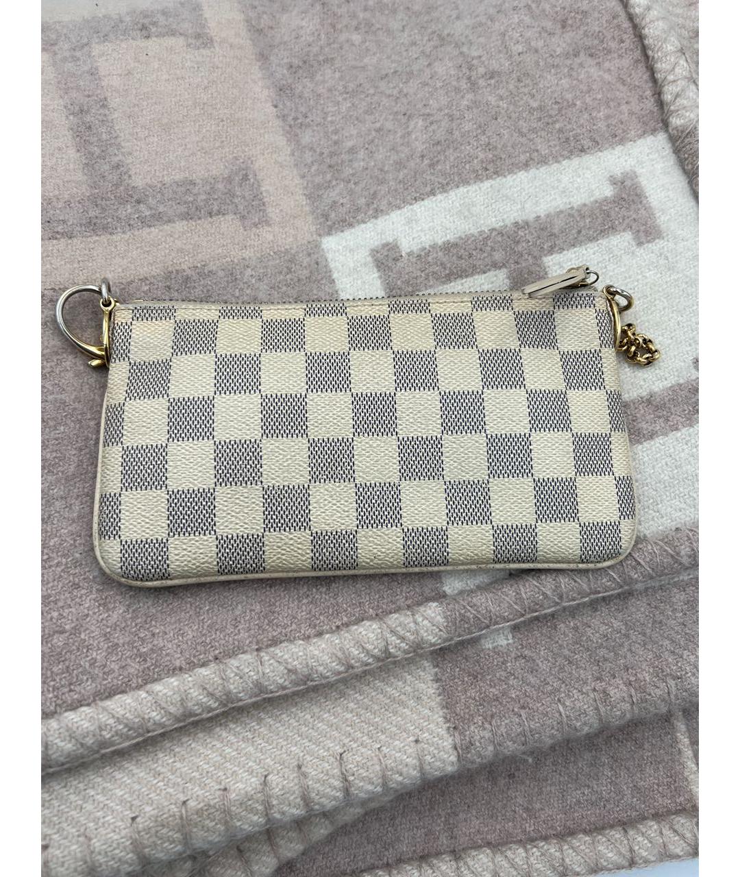 LOUIS VUITTON Бежевая кожаная сумка с короткими ручками, фото 5