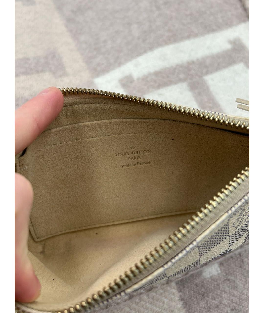 LOUIS VUITTON Бежевая кожаная сумка с короткими ручками, фото 3