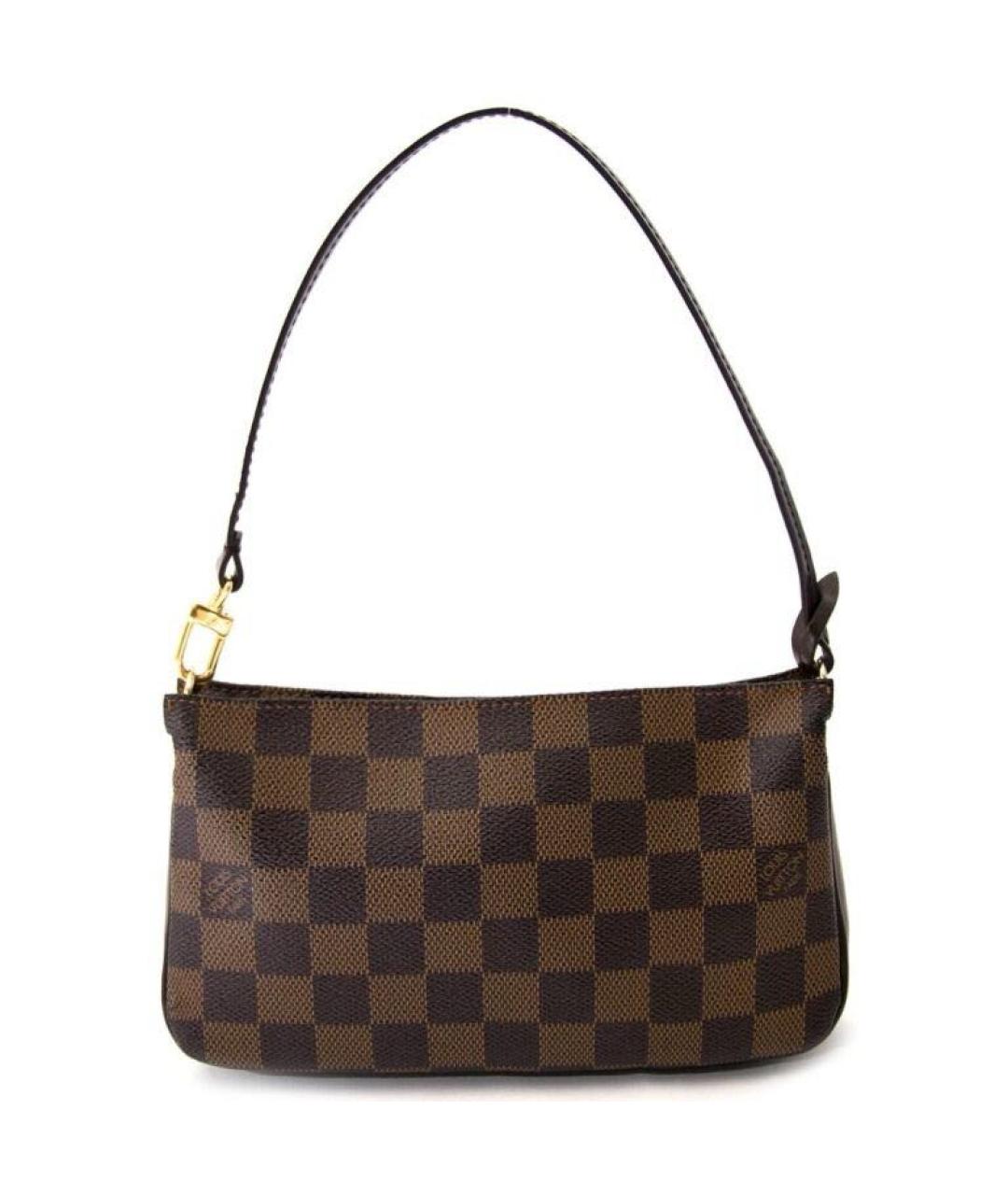 LOUIS VUITTON Коричневая кожаная сумка с короткими ручками, фото 1