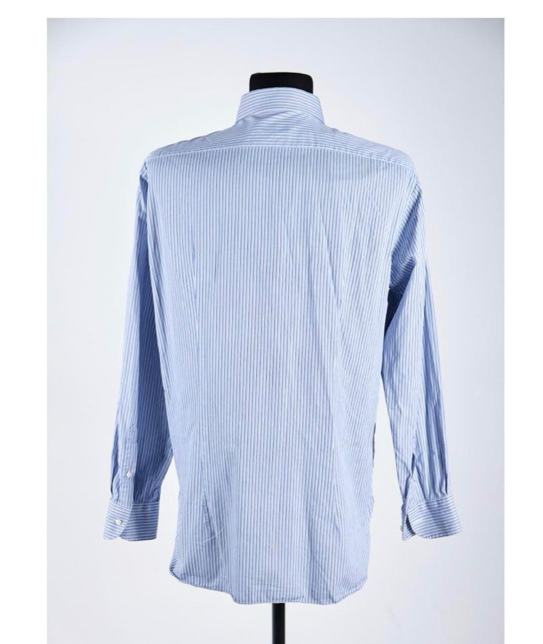 BRIONI Голубая хлопковая классическая рубашка, фото 2