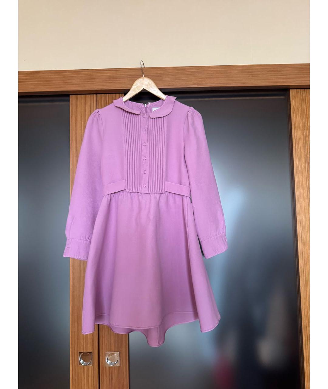 VALENTINO Розовое шерстяное коктейльное платье, фото 6