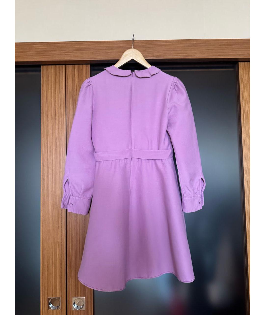 VALENTINO Розовое шерстяное коктейльное платье, фото 2
