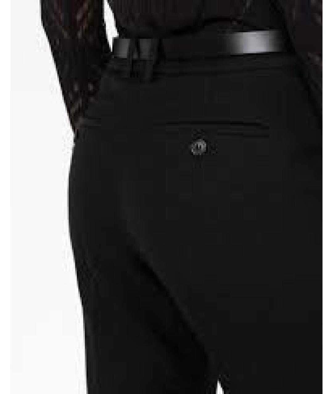 SAINT LAURENT Черные шерстяные брюки широкие, фото 4