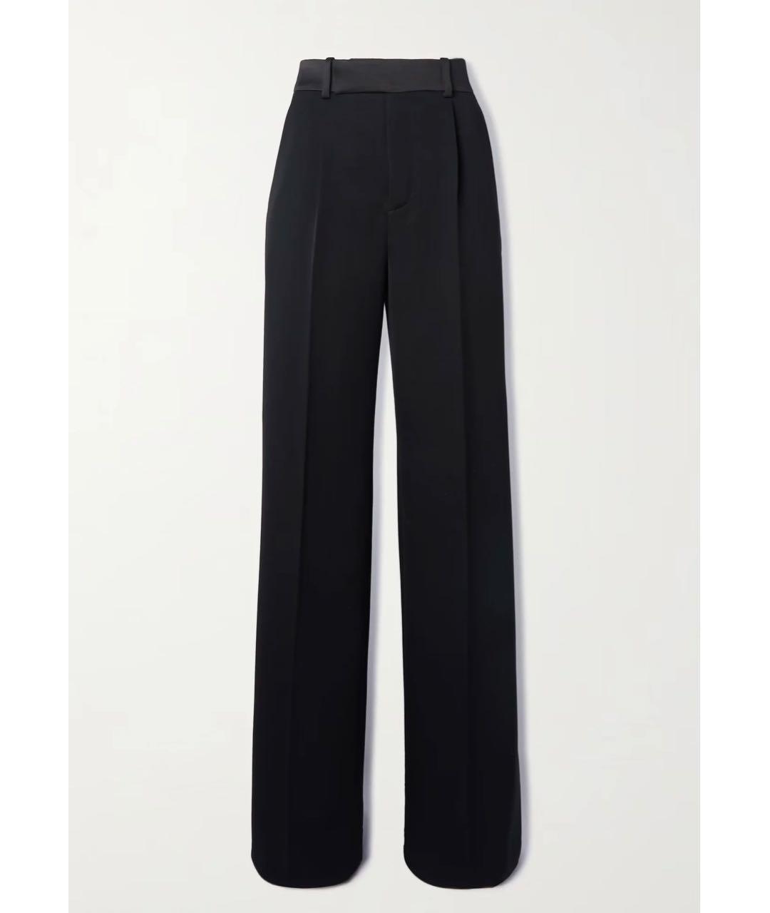 SAINT LAURENT Черные шерстяные брюки широкие, фото 6