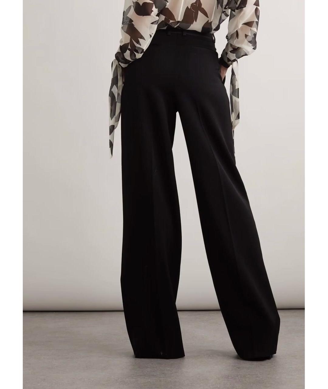 SAINT LAURENT Черные шерстяные брюки широкие, фото 3