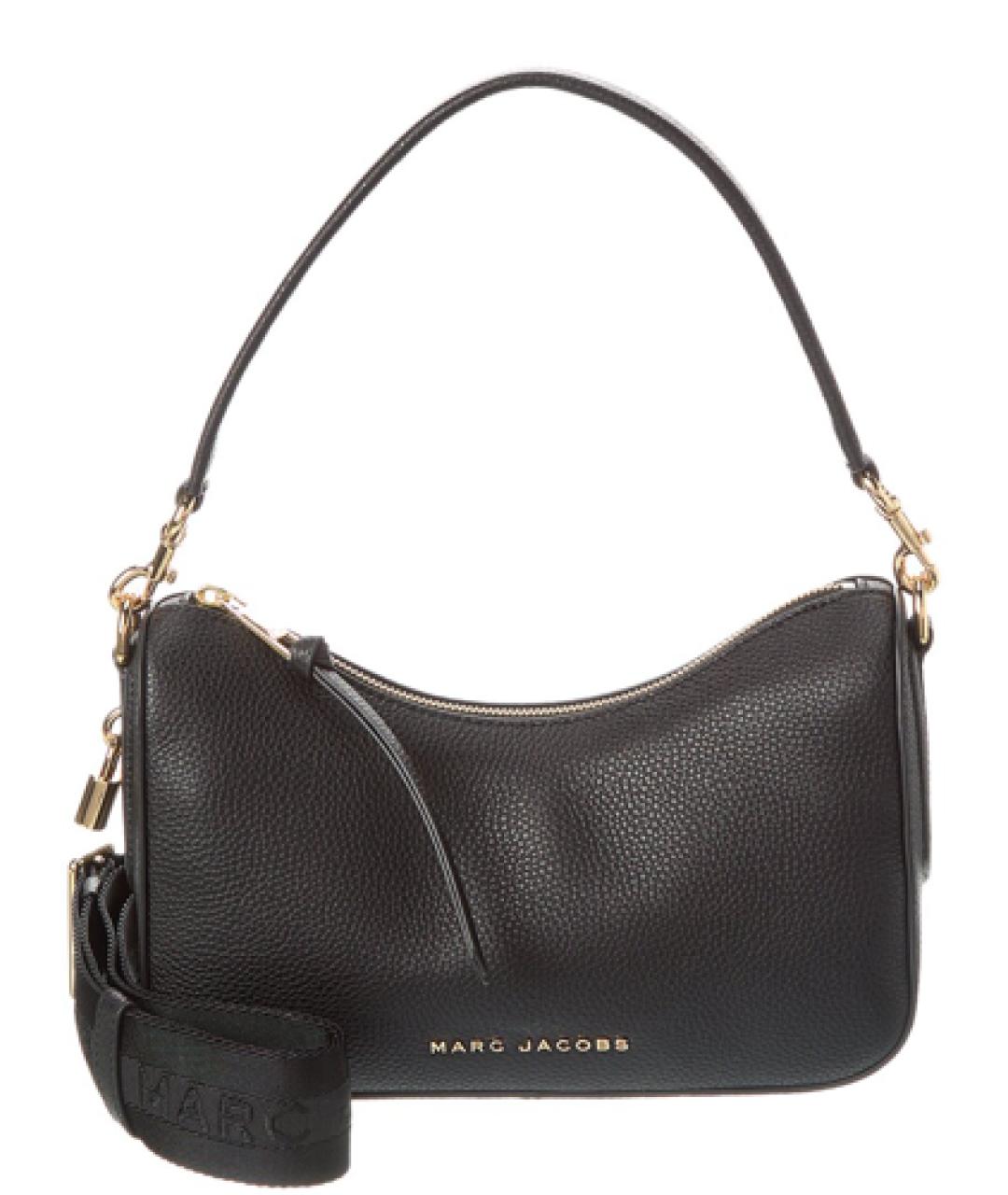 MARC JACOBS Черная кожаная сумка с короткими ручками, фото 1