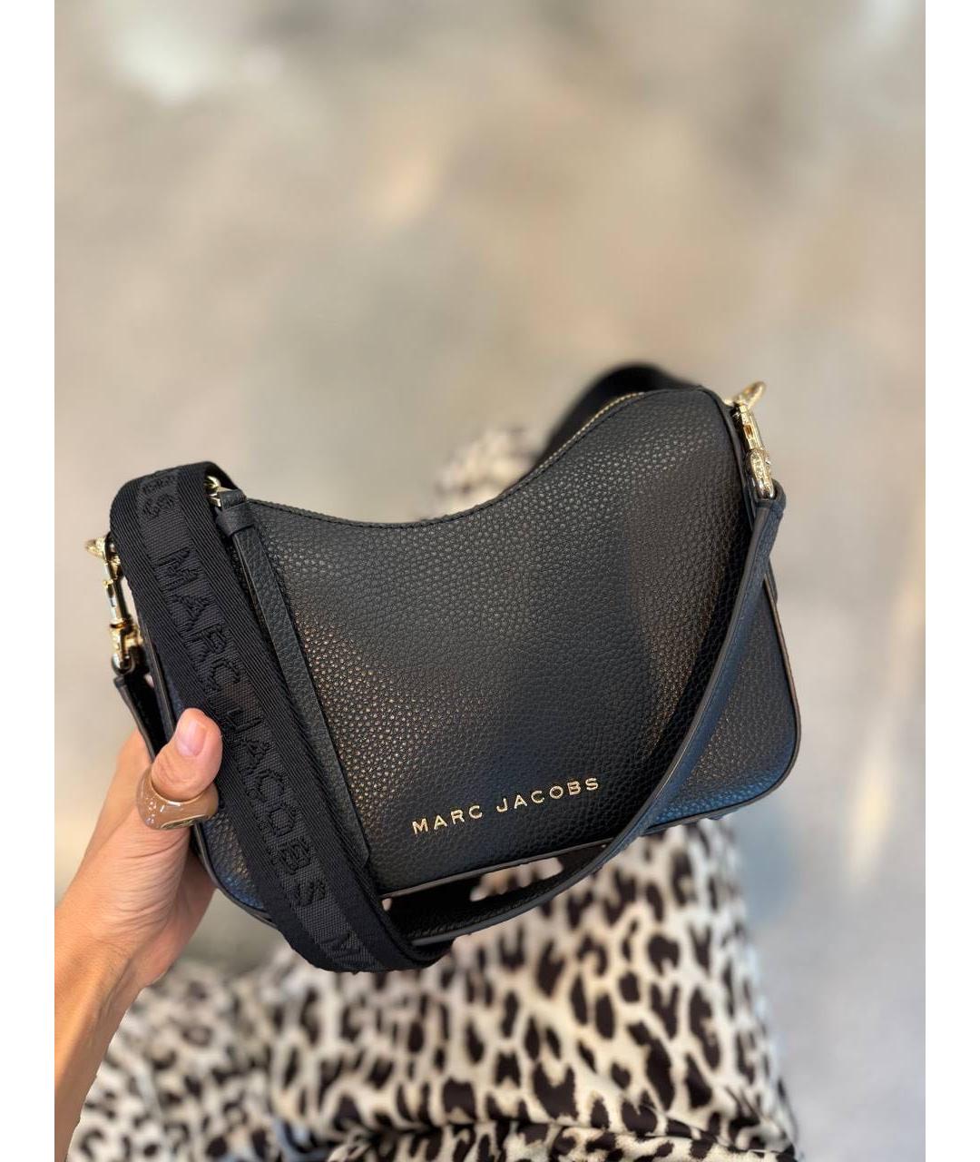 MARC JACOBS Черная кожаная сумка с короткими ручками, фото 2