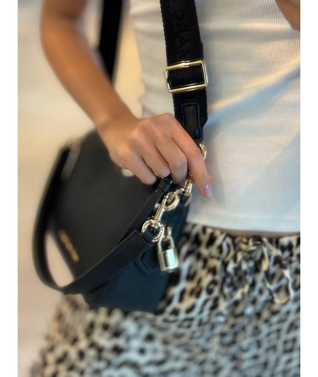 MARC JACOBS Черная кожаная сумка с короткими ручками, фото 3