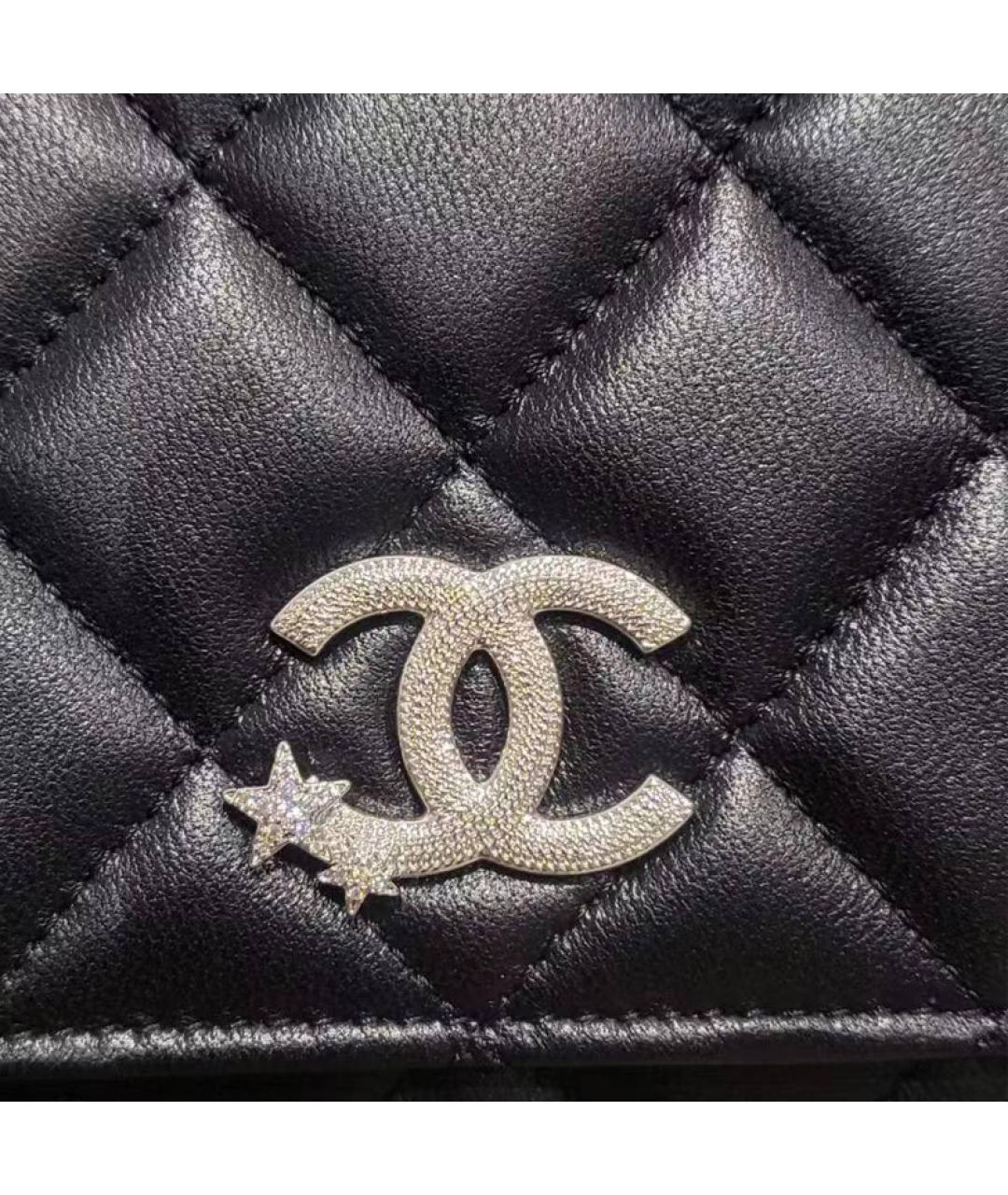 CHANEL Черная кожаная сумка через плечо, фото 4