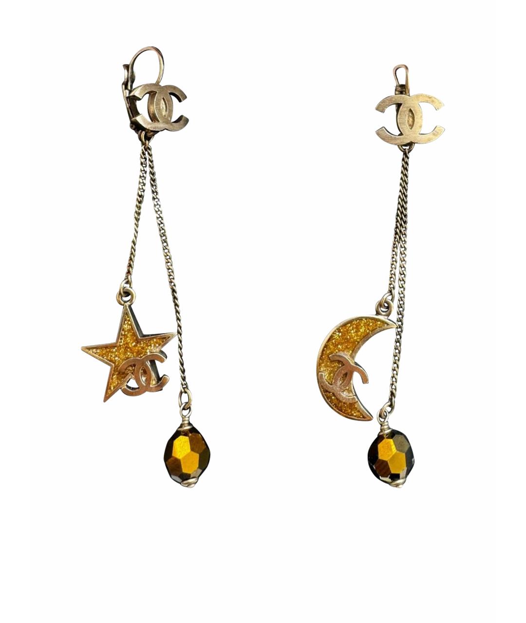 CHANEL Серебряные металлические серьги, фото 1