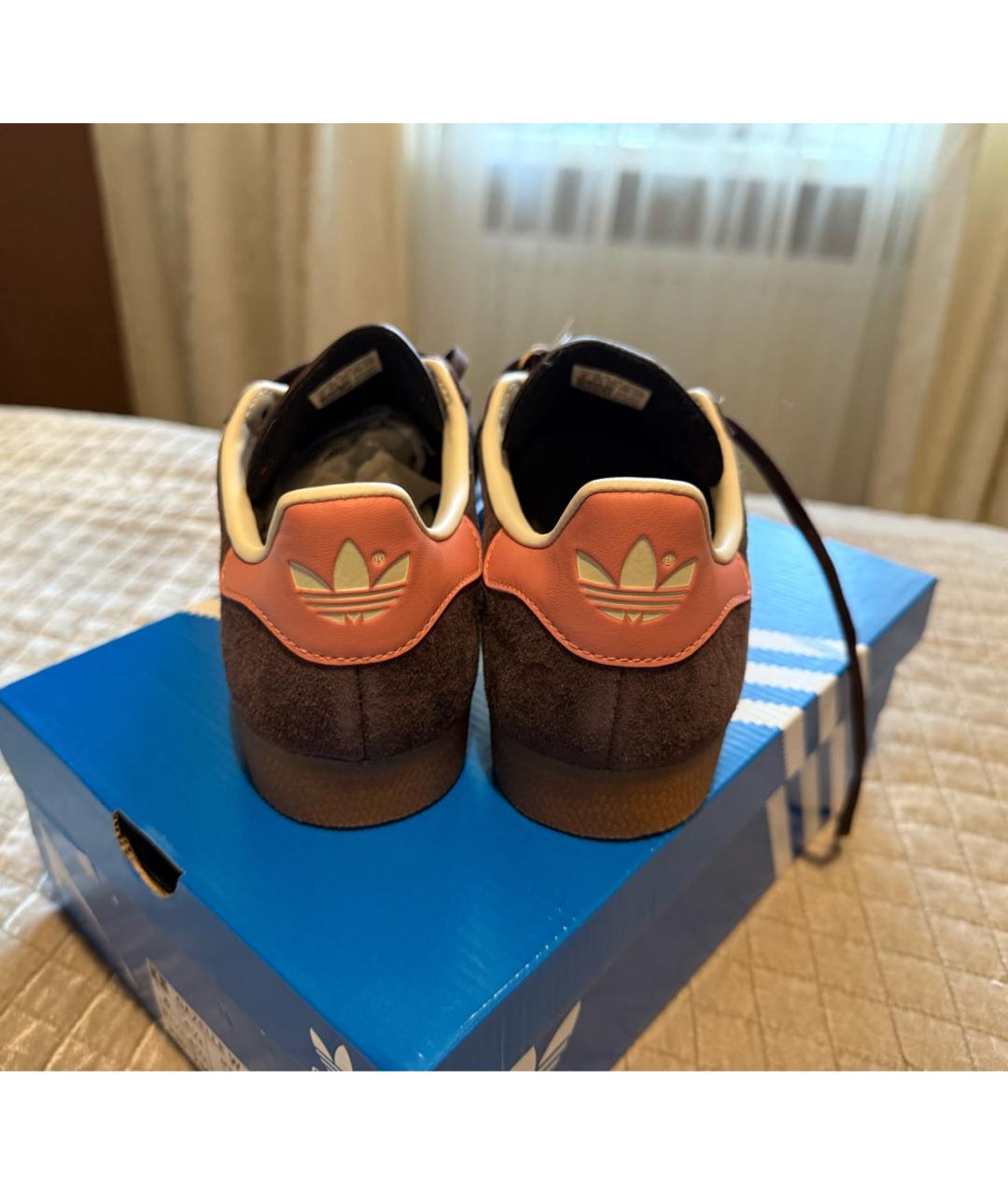 ADIDAS Коричневые замшевые кроссовки, фото 4