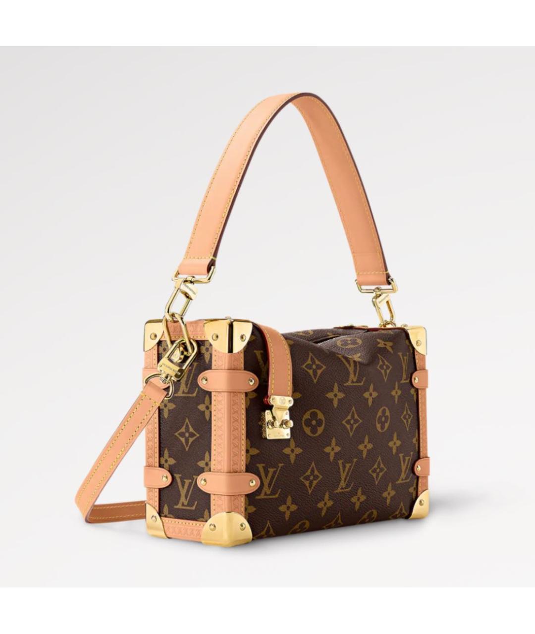 LOUIS VUITTON Коричневая кожаная сумка через плечо, фото 3