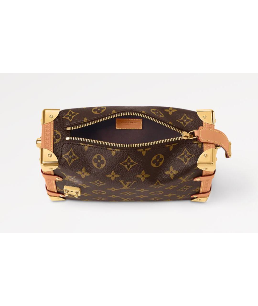 LOUIS VUITTON Коричневая кожаная сумка через плечо, фото 4