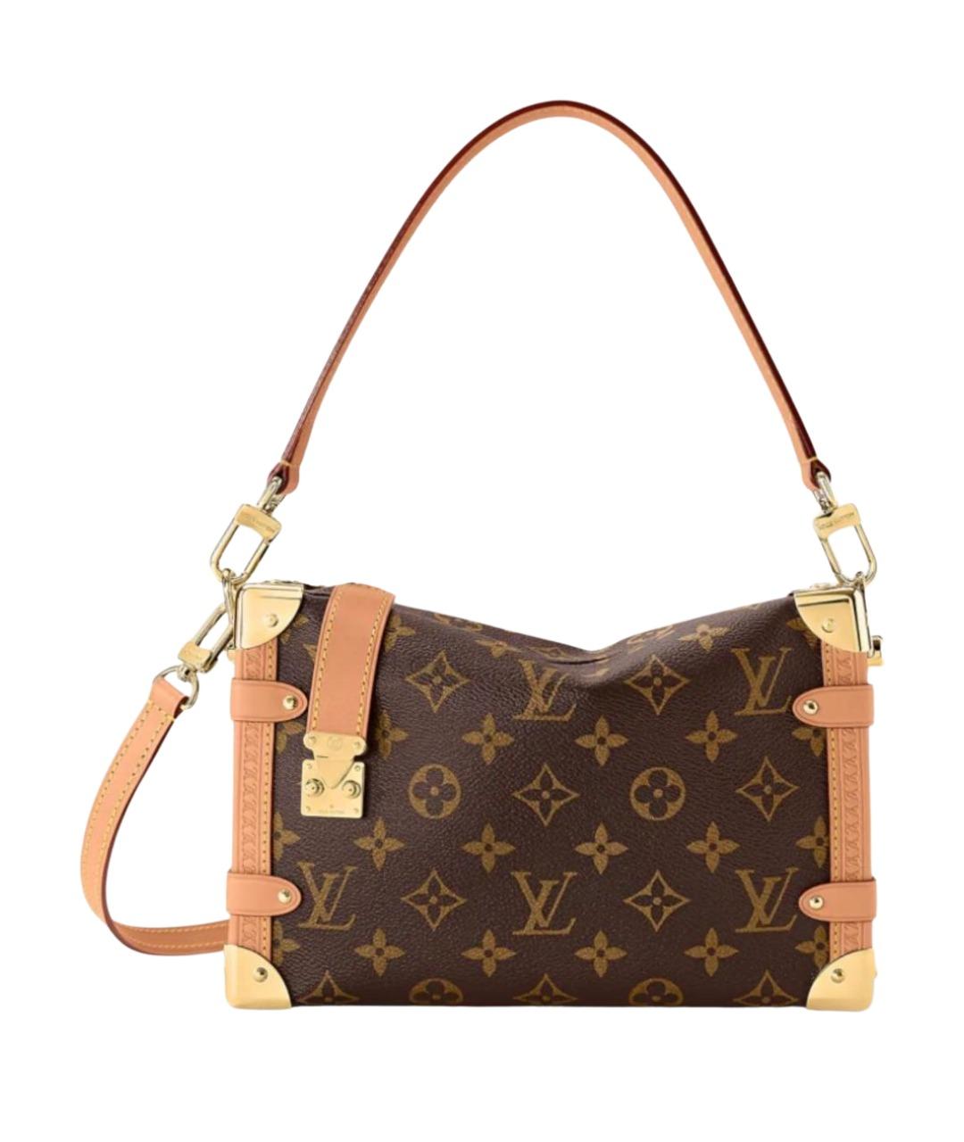 LOUIS VUITTON Коричневая кожаная сумка через плечо, фото 1
