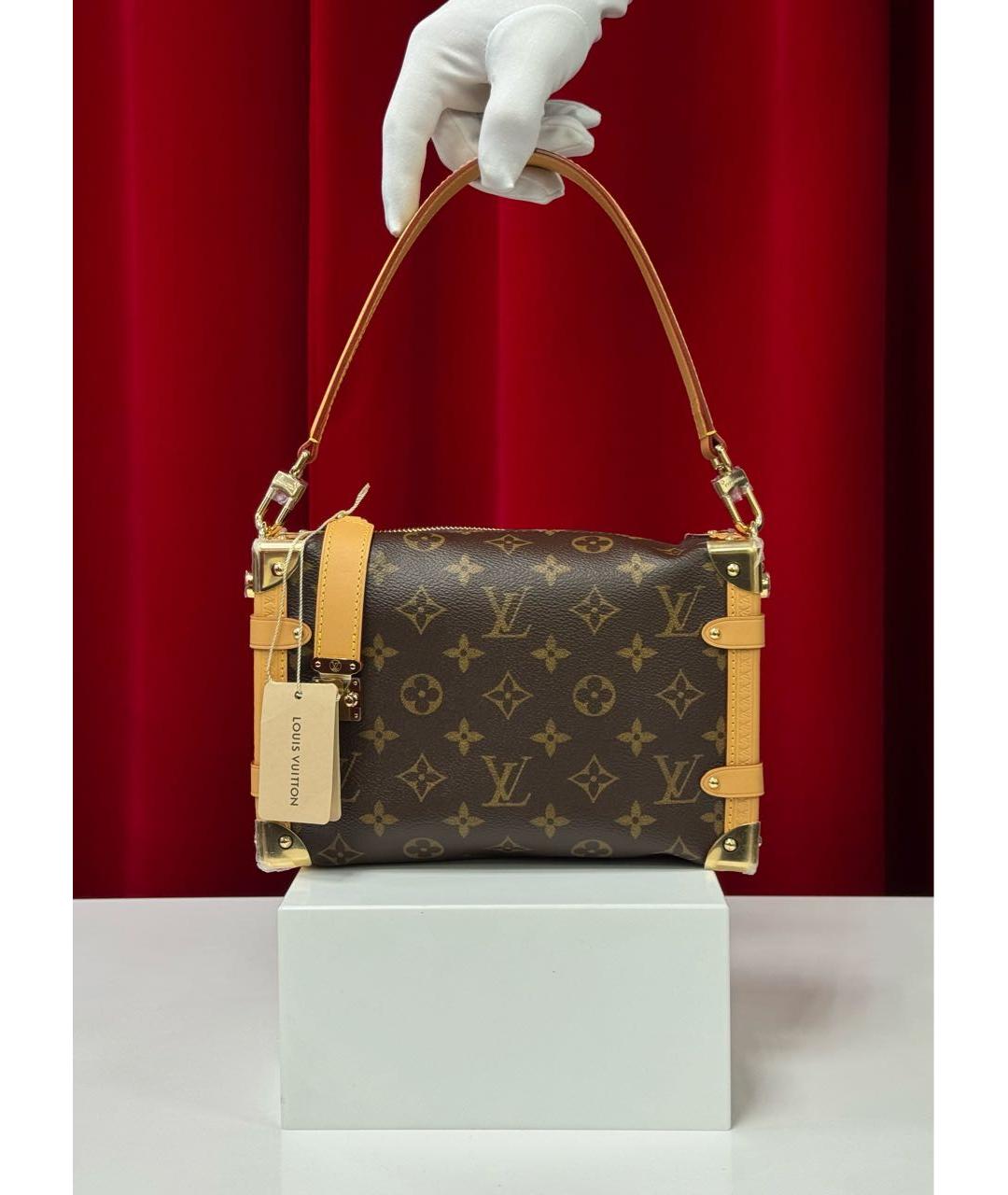 LOUIS VUITTON Коричневая кожаная сумка через плечо, фото 6