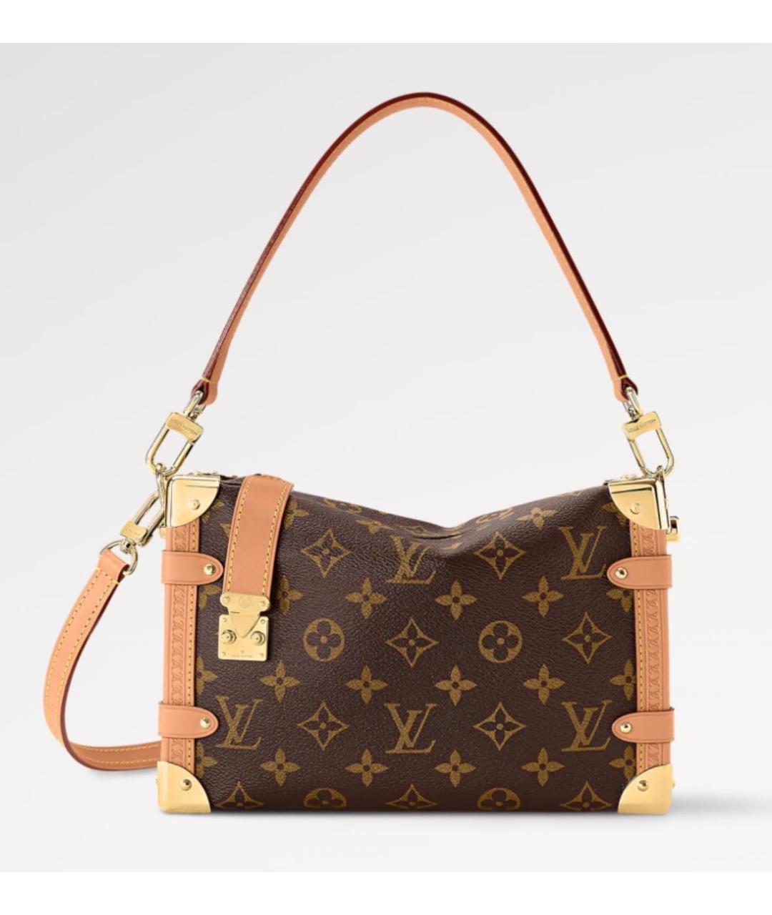 LOUIS VUITTON Коричневая кожаная сумка через плечо, фото 9