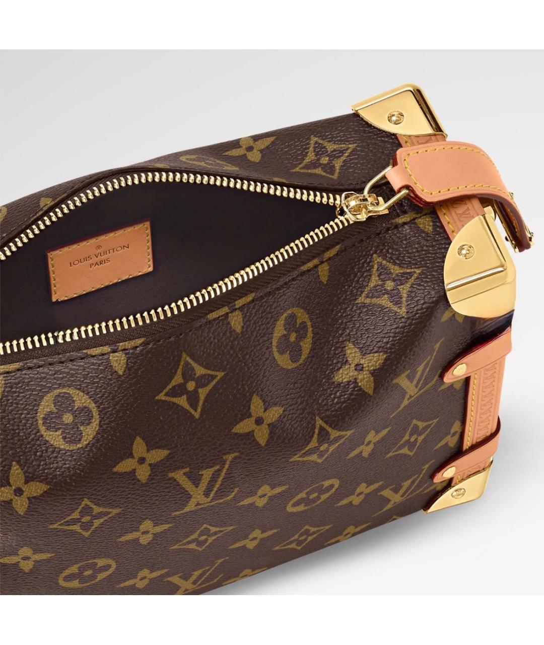 LOUIS VUITTON Коричневая кожаная сумка через плечо, фото 5