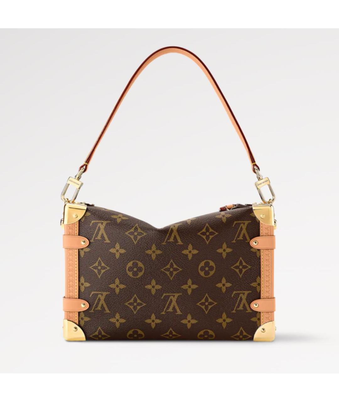 LOUIS VUITTON Коричневая кожаная сумка через плечо, фото 2