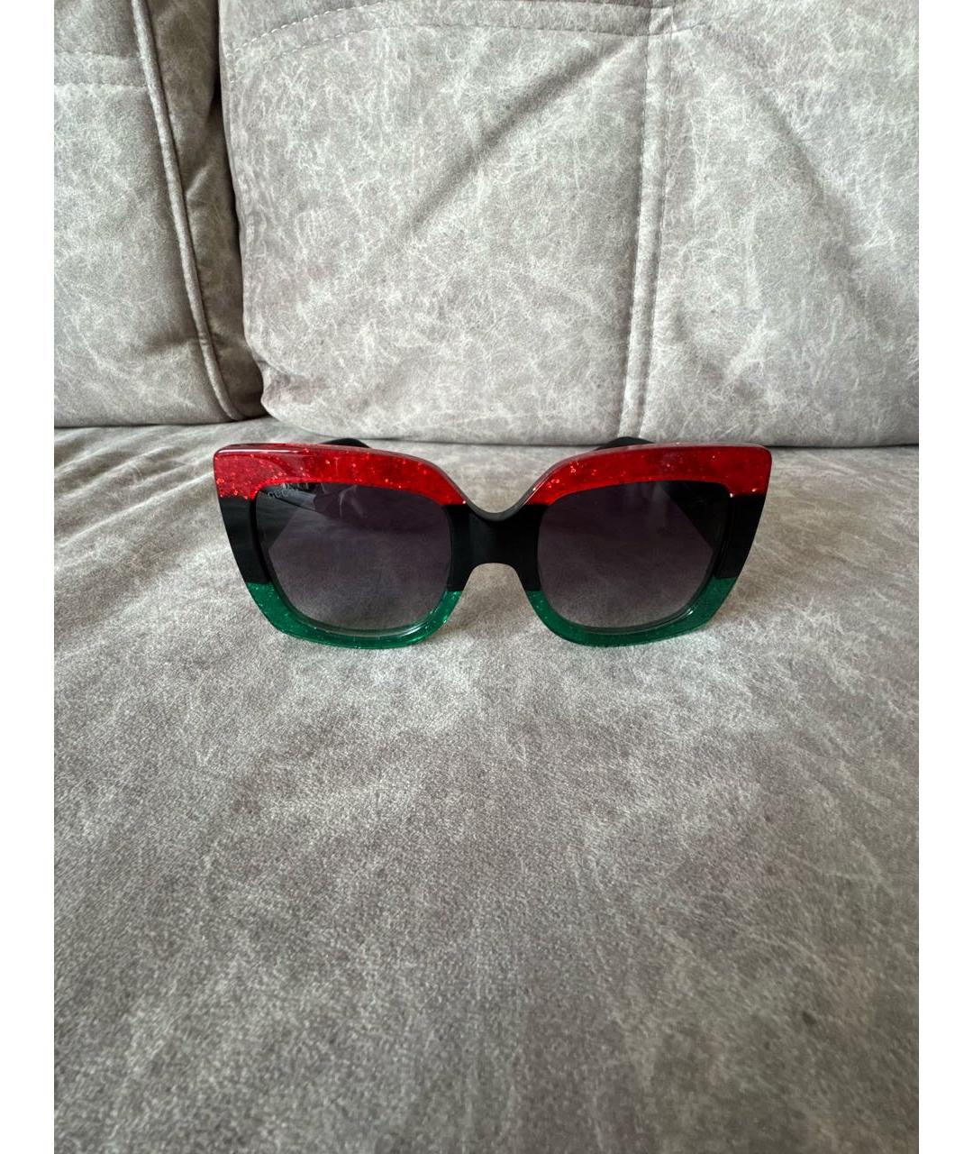 GUCCI Мульти пластиковые солнцезащитные очки, фото 9