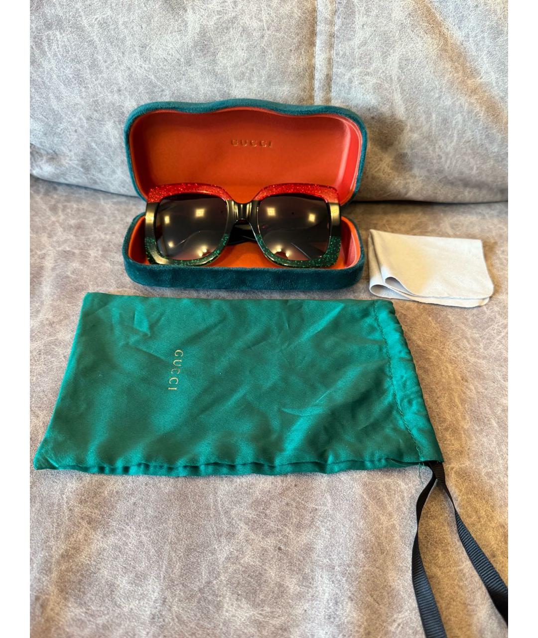 GUCCI Мульти пластиковые солнцезащитные очки, фото 6