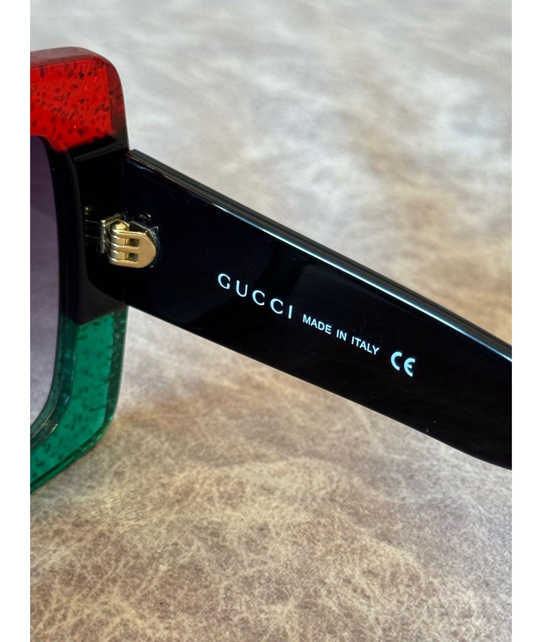 GUCCI Мульти пластиковые солнцезащитные очки, фото 7