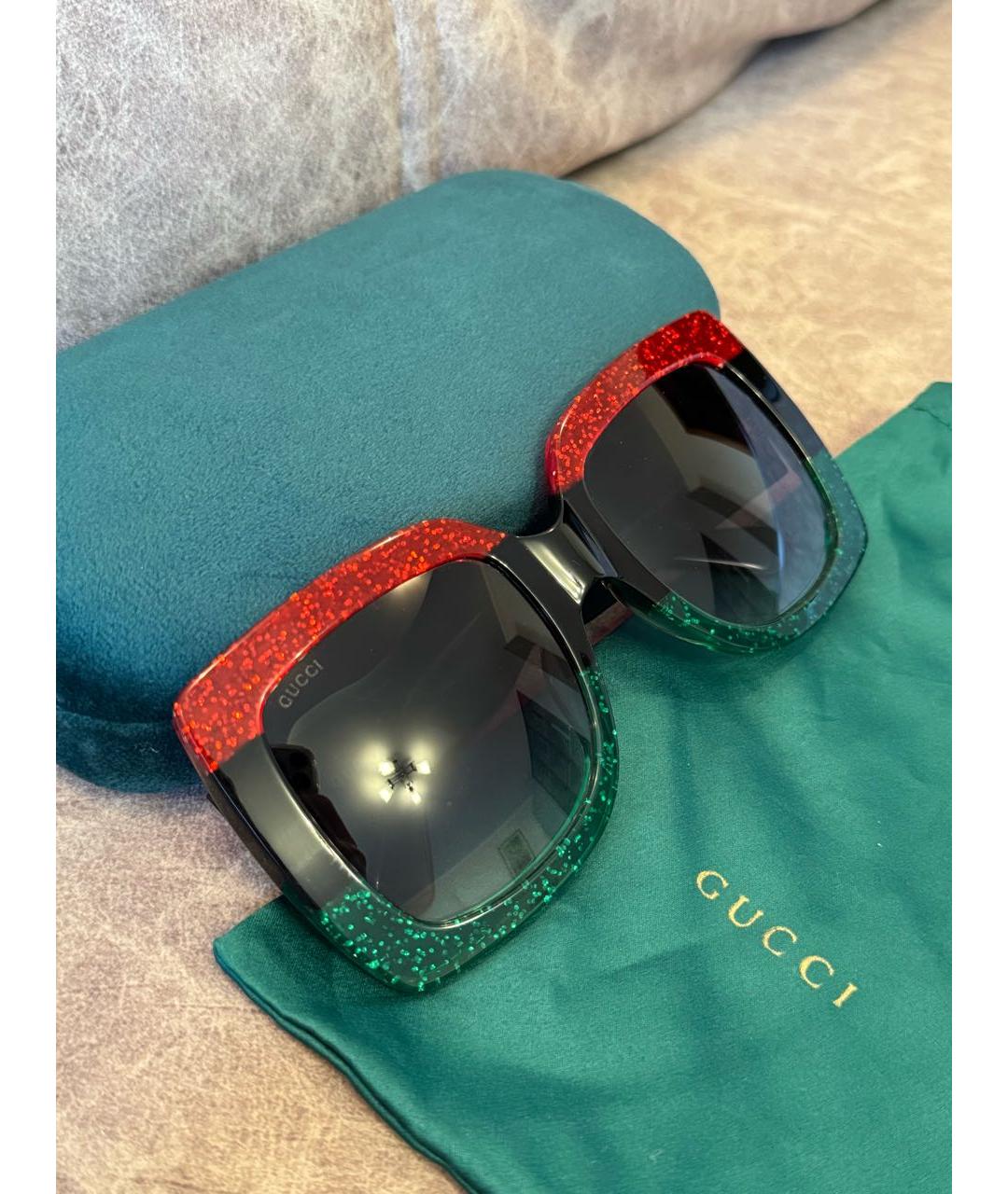 GUCCI Мульти пластиковые солнцезащитные очки, фото 5