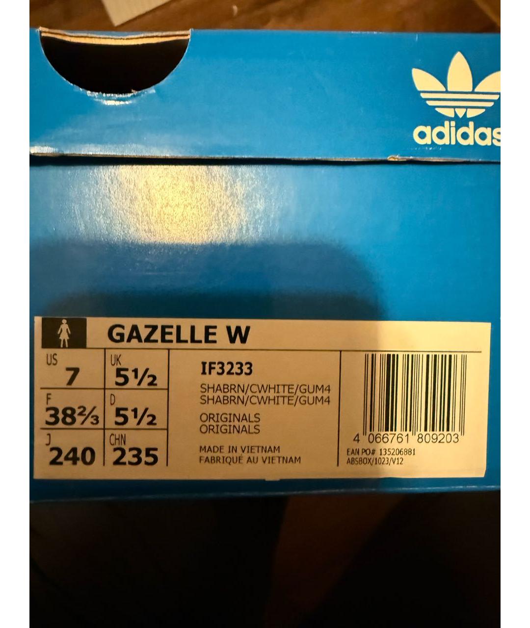 ADIDAS Коричневые замшевые кроссовки, фото 6