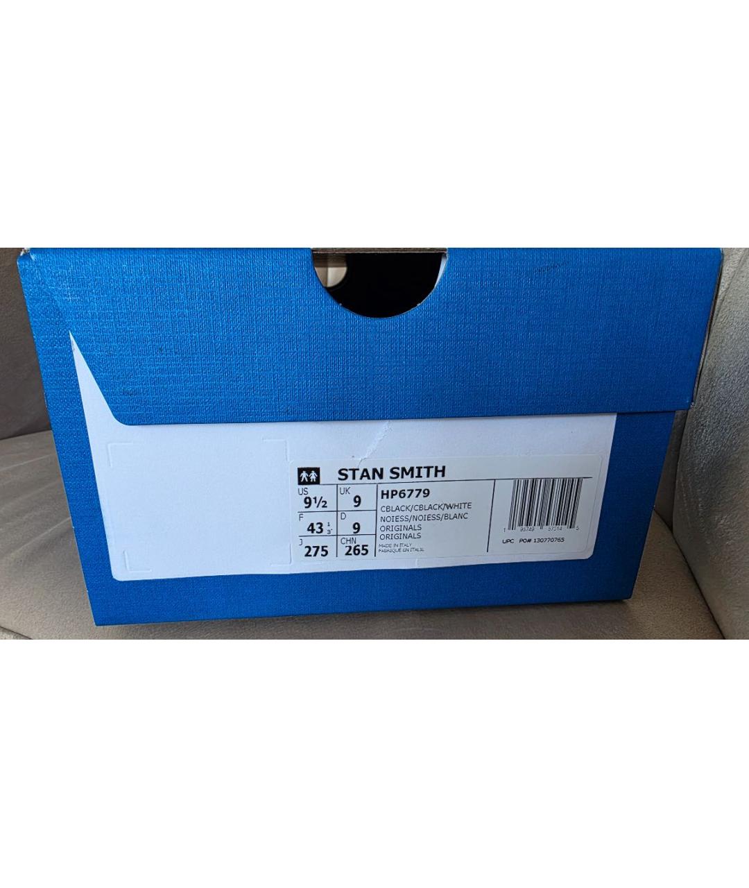 ADIDAS Черные кожаные низкие кроссовки / кеды, фото 6