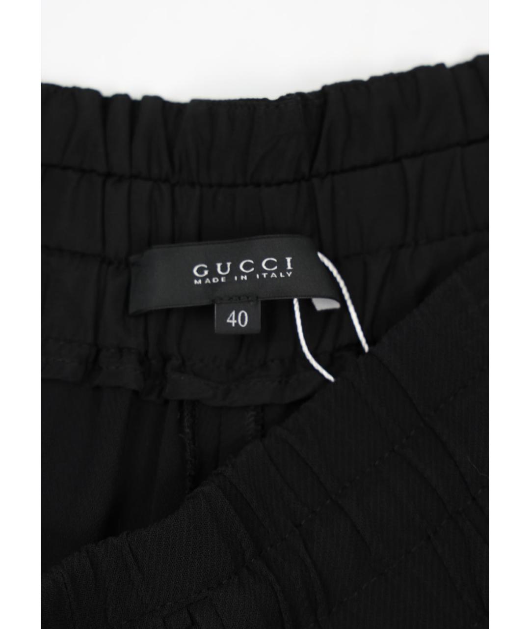GUCCI Черные вискозные брюки узкие, фото 4