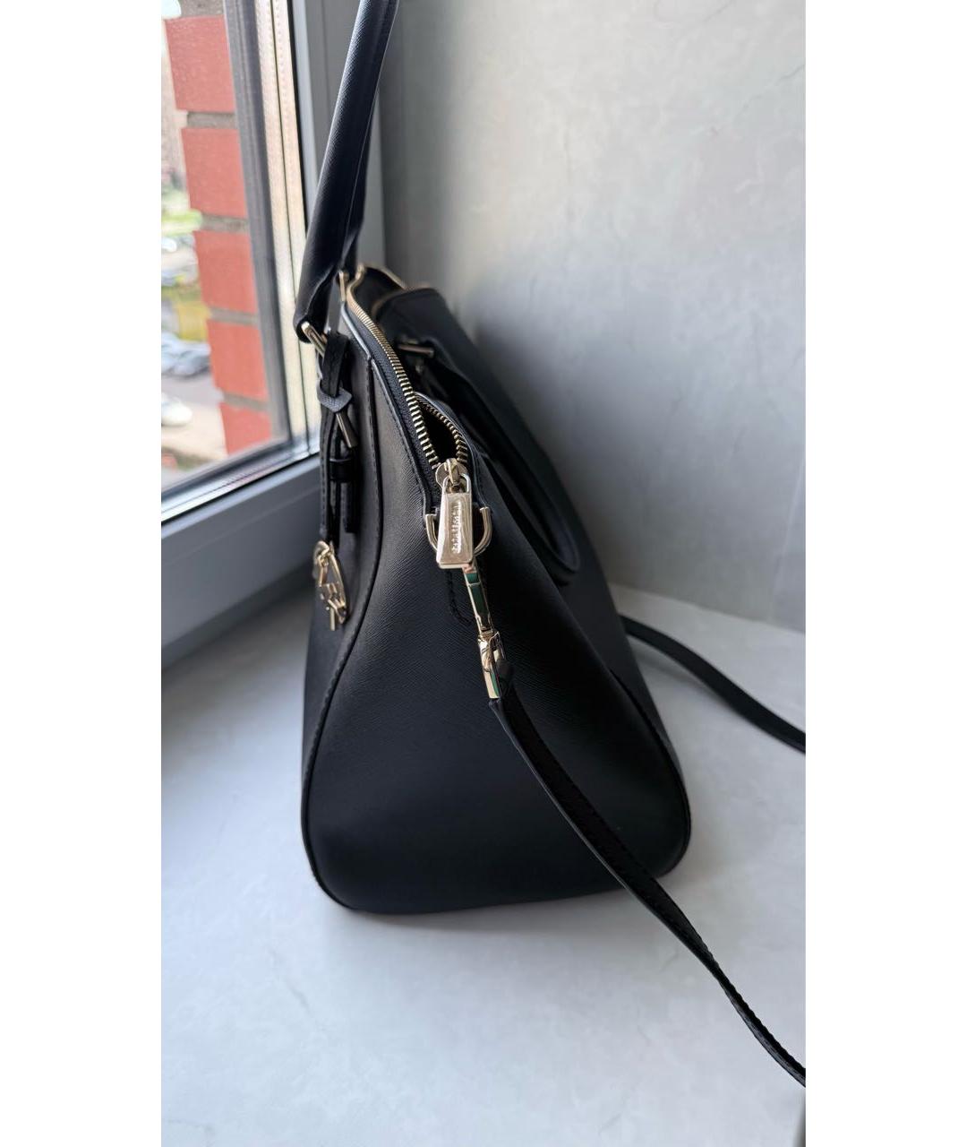 MICHAEL KORS Черная кожаная сумка с короткими ручками, фото 2
