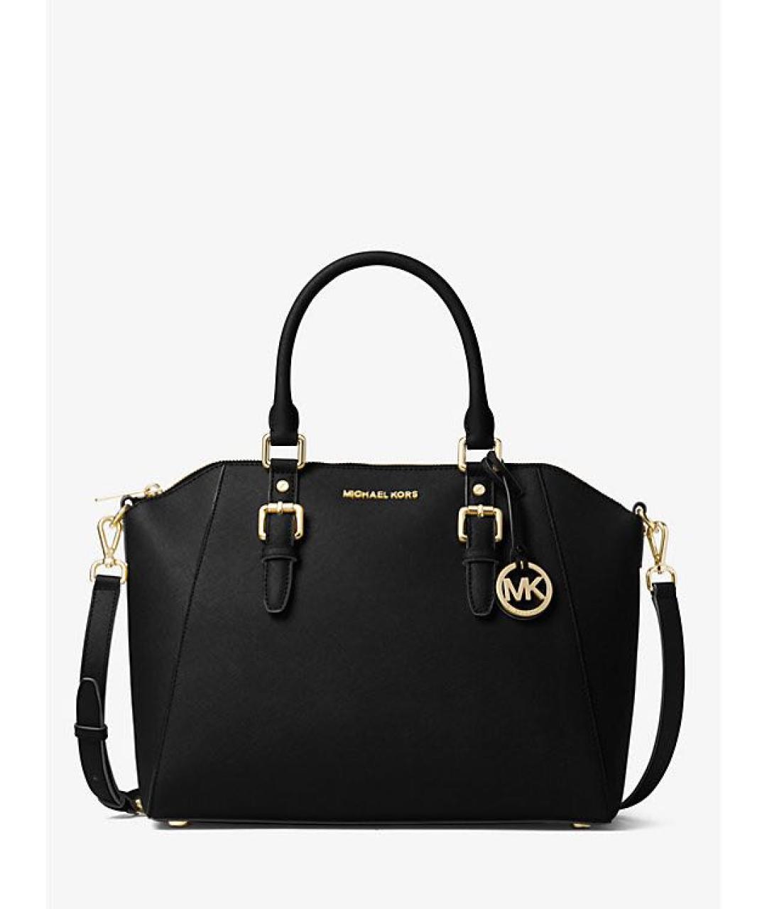 MICHAEL KORS Черная кожаная сумка с короткими ручками, фото 9